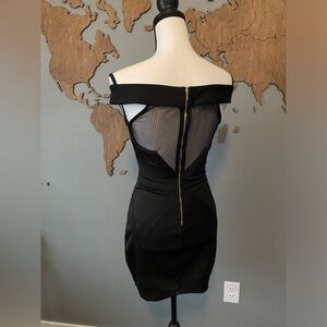 Black Bebe Illusion Dress